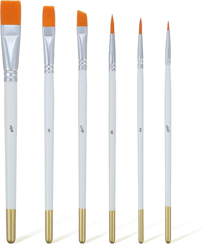 Juego de 6 pinceles de pintura para tartas y pasteles suaves seguros