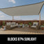 Toldo parasol rectangular resistente UV y óxido para patio