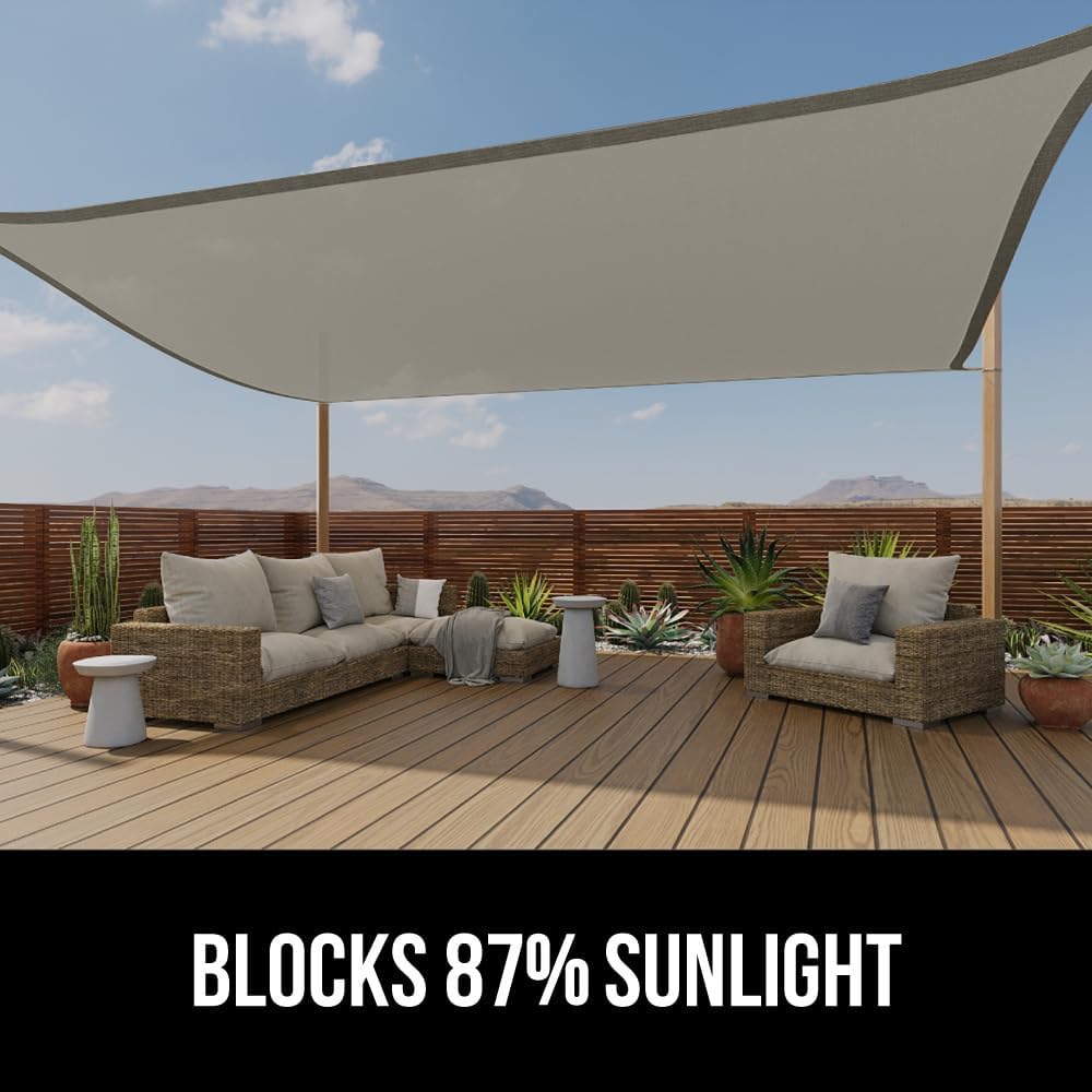 Toldo parasol rectangular resistente UV y óxido para patio