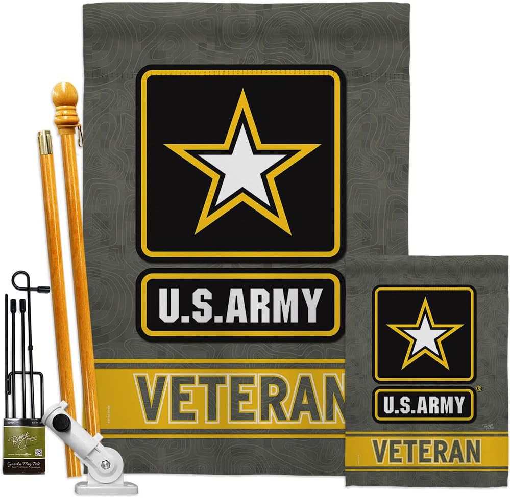 Bandera casa jardín veteranos ejército EE.UU. oficial