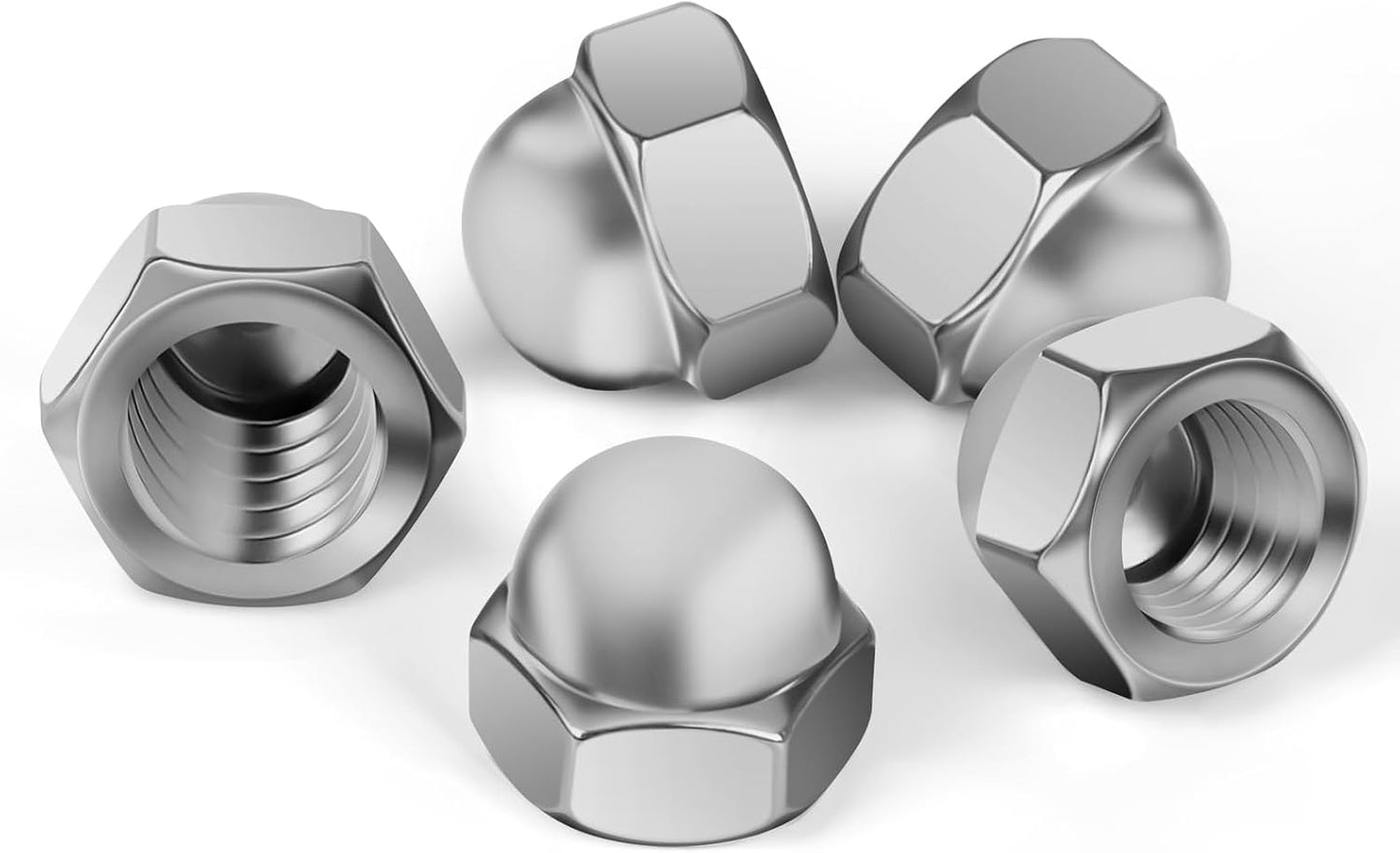 Tuercas hexagonales acero inox 304 brillante 1/2-13 pack 10