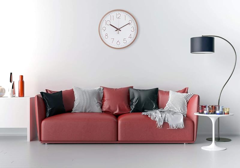 Reloj pared moderno 12pulg sin tictac decorativo