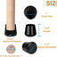 Tapas antiderrap goma 1" para patas silla negro pack 64
