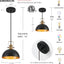 Lámpara colgante estilo granja 12pulg negro mate ajustable
