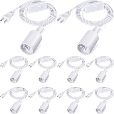10 Cables Luz Colgante con Interruptor E26 E27