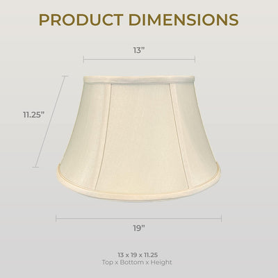 Pantalla lámpara campana tamboń beige 13x19x11pulg