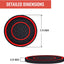Posavasos auto 2.75pulg antideslizantes set 2 rojo