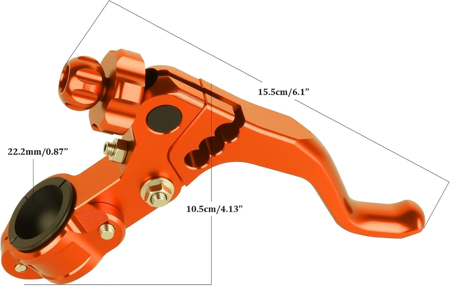 Palanca embrague cnc aluminio universal motocicleta naranja