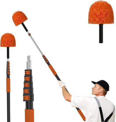 Plumero telaraña 24ft con poste extensible para techo y esquina