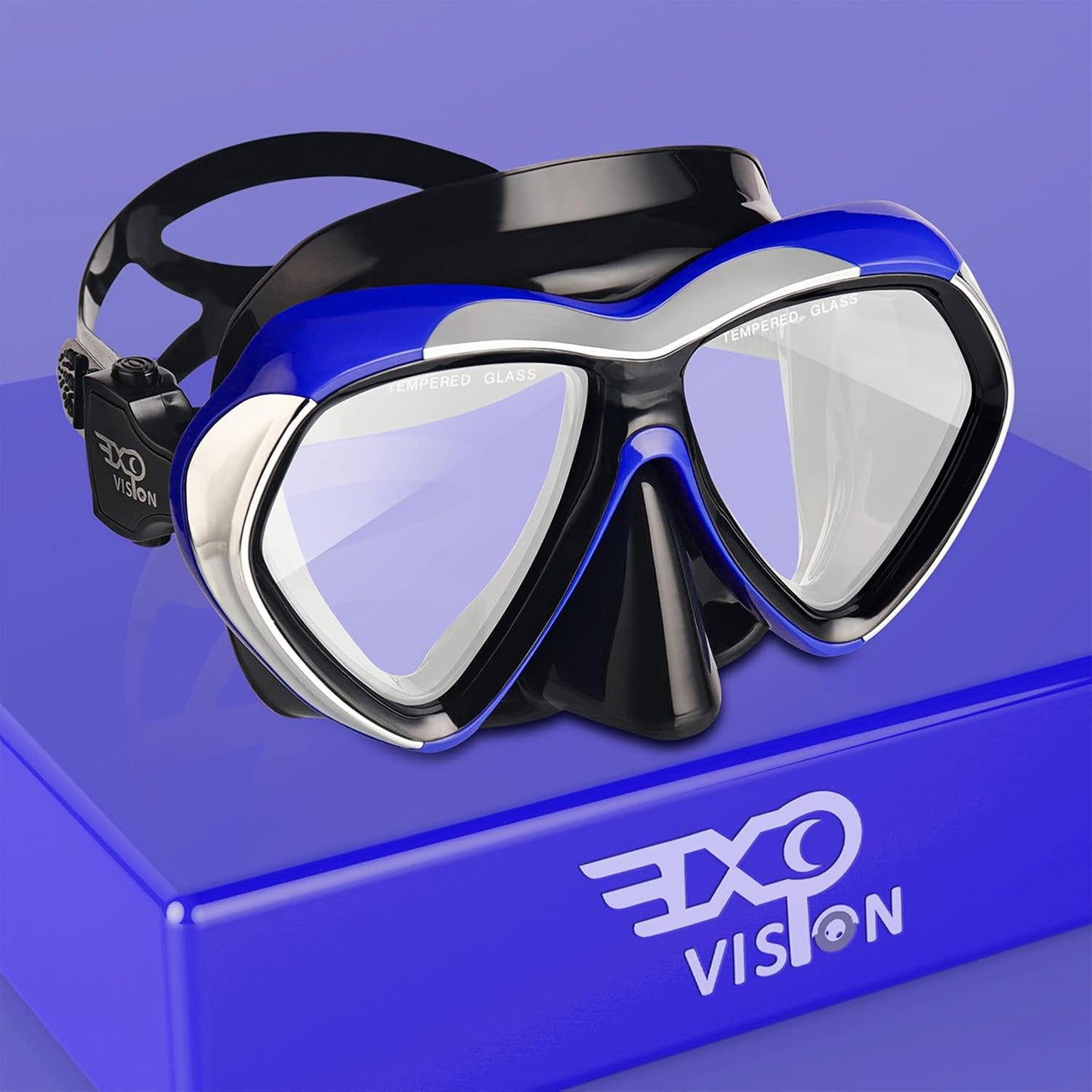 Máscara buceo adulto gafas esnórquel antivaho vidrio