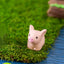 Mini figuras cerdo rosa resina decoración jardín hadas 10