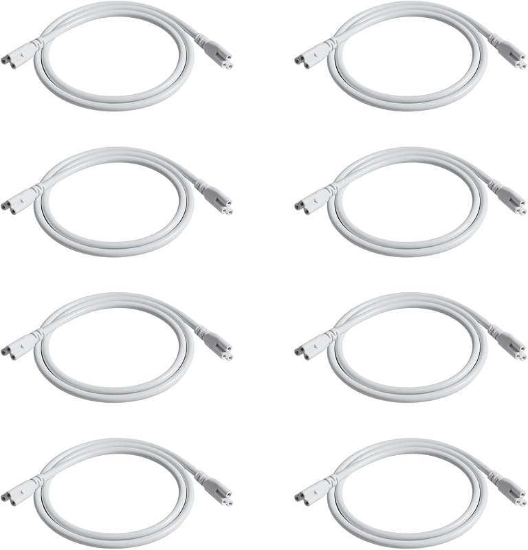 Cable extensión T5 T8 3 ft conector hembra doble 8 Pzas