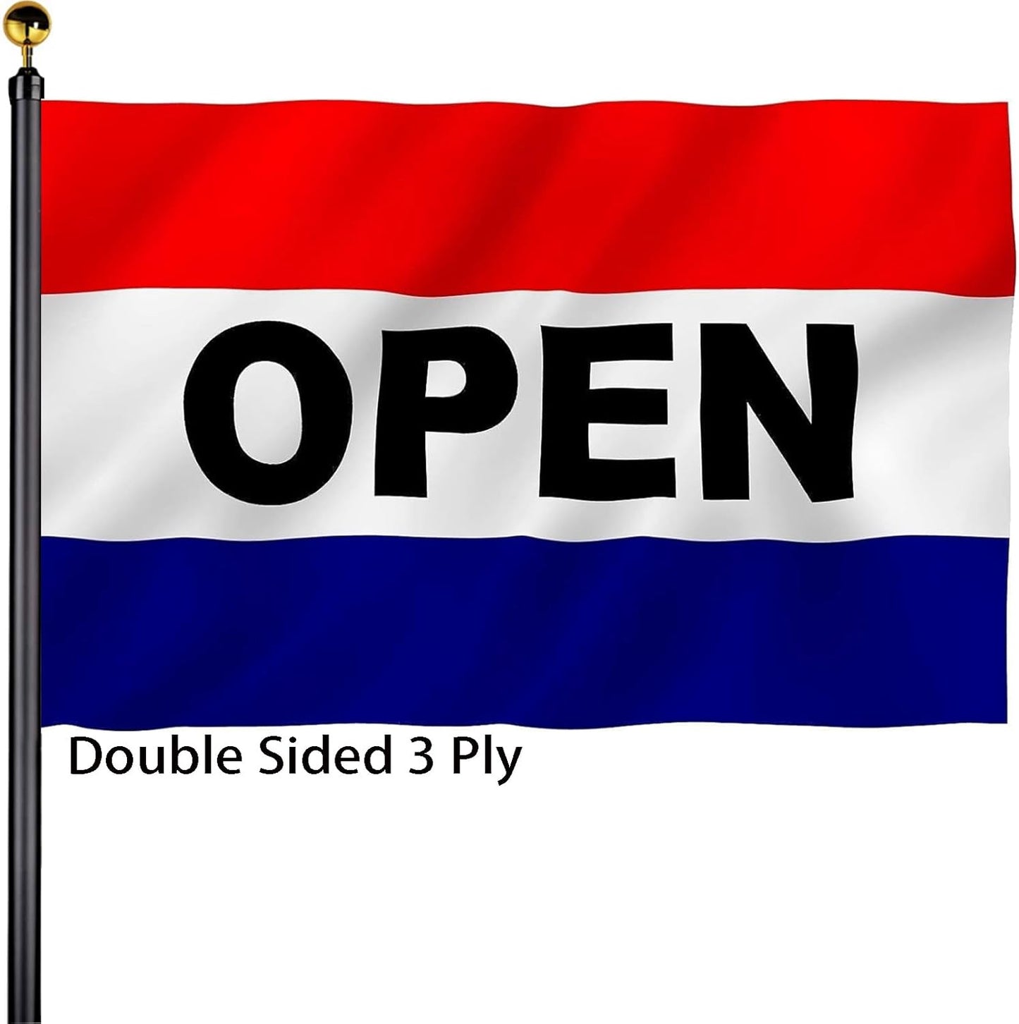 Banderas abiertas 3x5 doble cara 3 capas UV resistentes