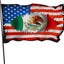Banderas amistad México USA 3x5ft con ojales latón