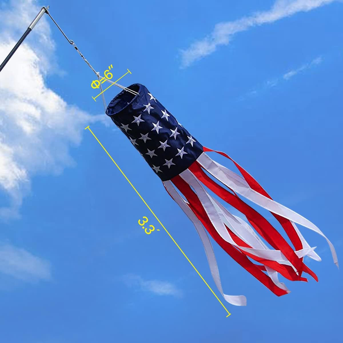 Bandera EE.UU. 40" estrellas y rayas resistente decoloración