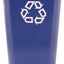 Recipiente reciclaje escritorio 41.25qt plástico color azul