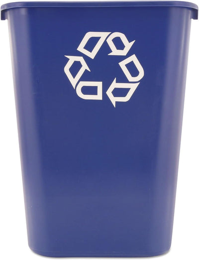 Papelera reciclaje escritorio 10.25gal plástico azul
