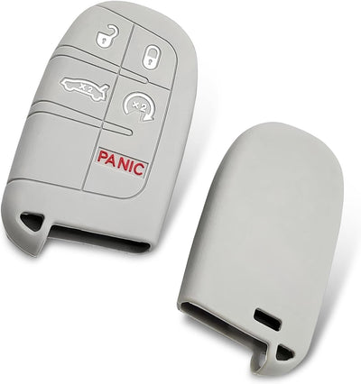 Funda silicona llave remota Jeep Dodge a prueba de caídas gris