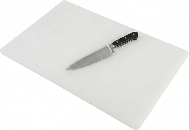 Tabla cortar plástico HDPP 20x15pulg 1/2pulg blanco