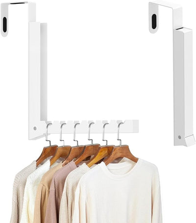Ganchos colgadores puerta para ropa y toallas plegable resistente