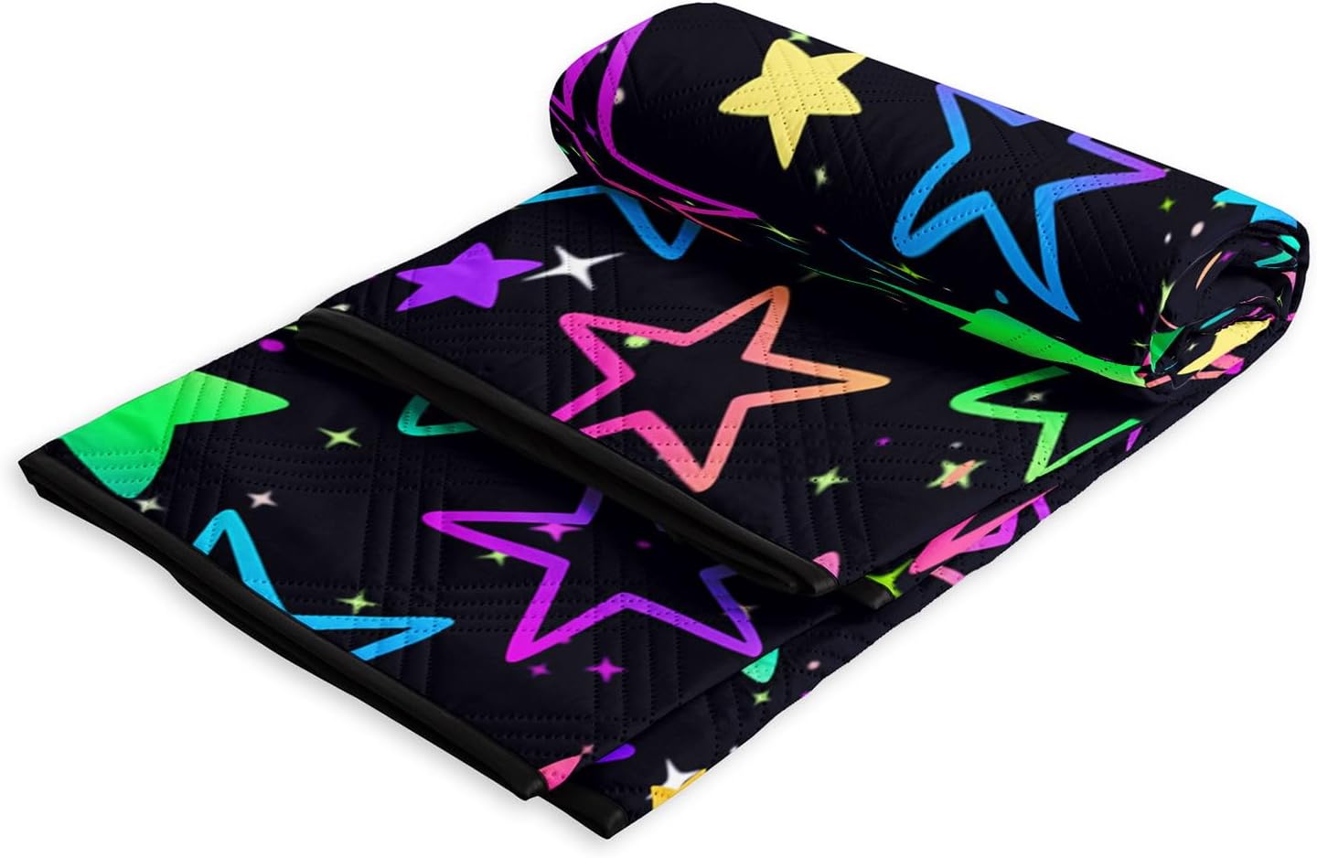 Manta picnic estrellas coloridas impermeable