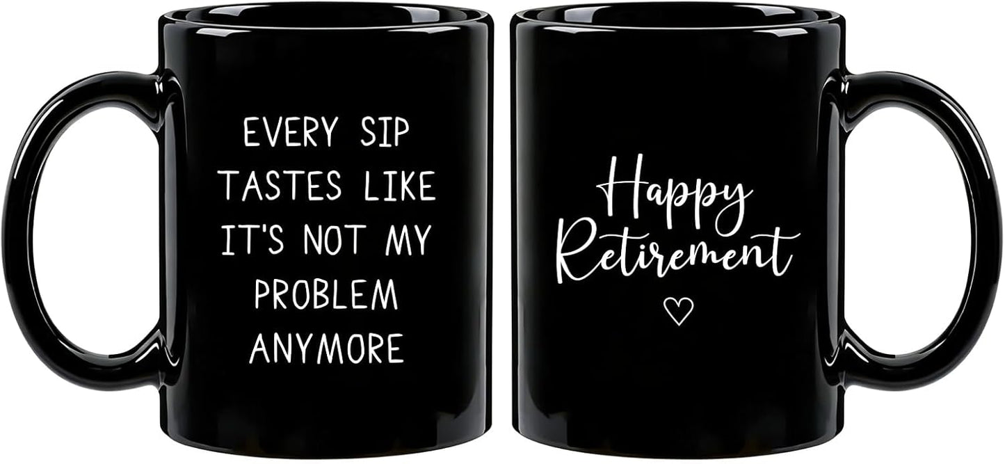Taza Café Regalo Jubilación Texto Inglés Not My Problem