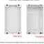 Caja eléctrica plástico IP65 6.2x3.5x2.4pulg