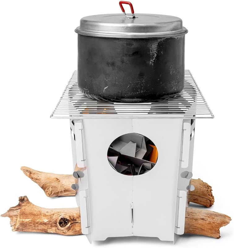 Estufa leña parrilla rejilla para 1-4 personas
