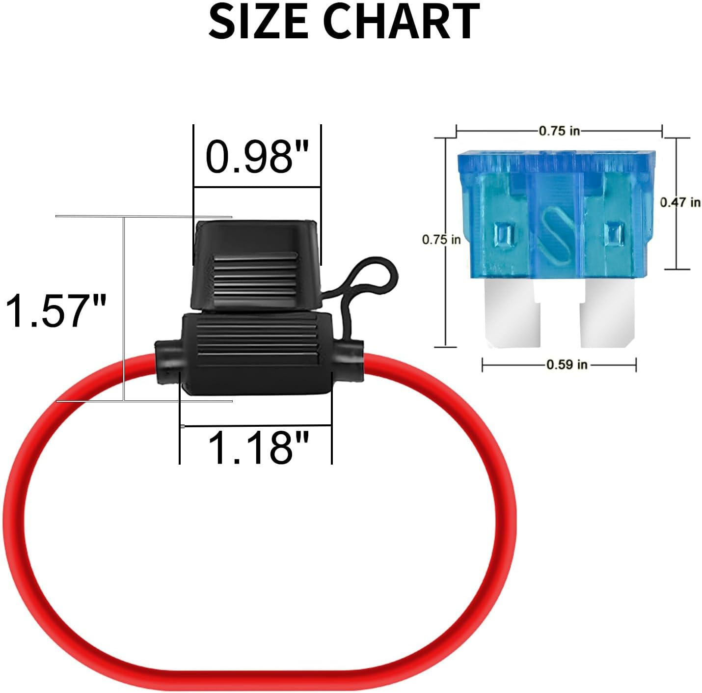 Portafusibles 12V ATC/ATO 15A pack 10