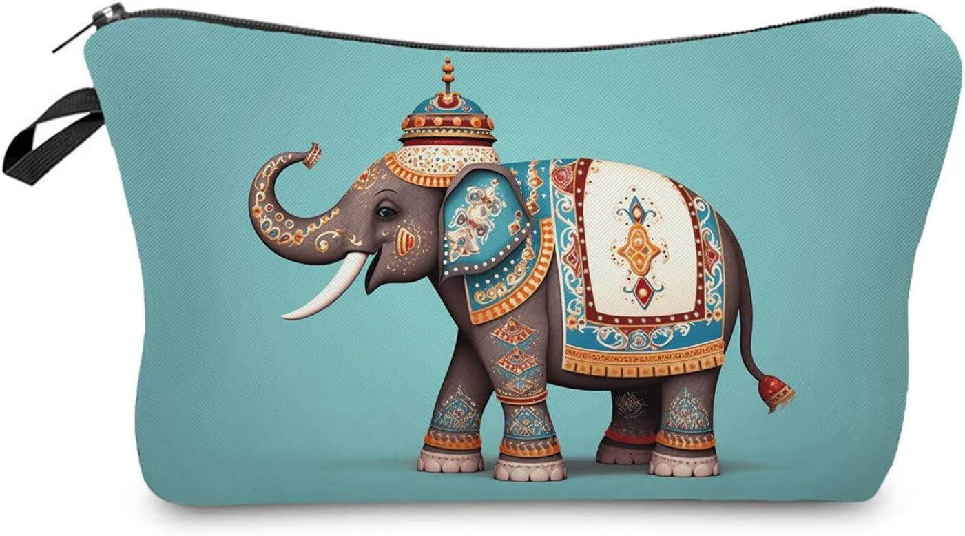 Bolsa cosméticos elefante mandala cremallera regalo mujer