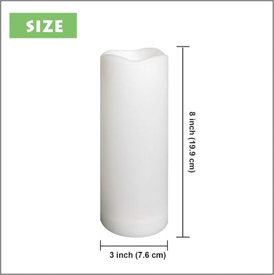 2 Velas LED sin llama control remoto impermeables