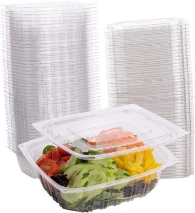 64 Envases Plástico para Ensaladas con Tapas