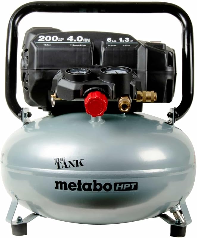 Compresor aire portátil tipo panqueque 200psi tanque 6gal