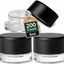 200 Frascos Cristal Redondos 0.2oz Tapas Negras Resistentes