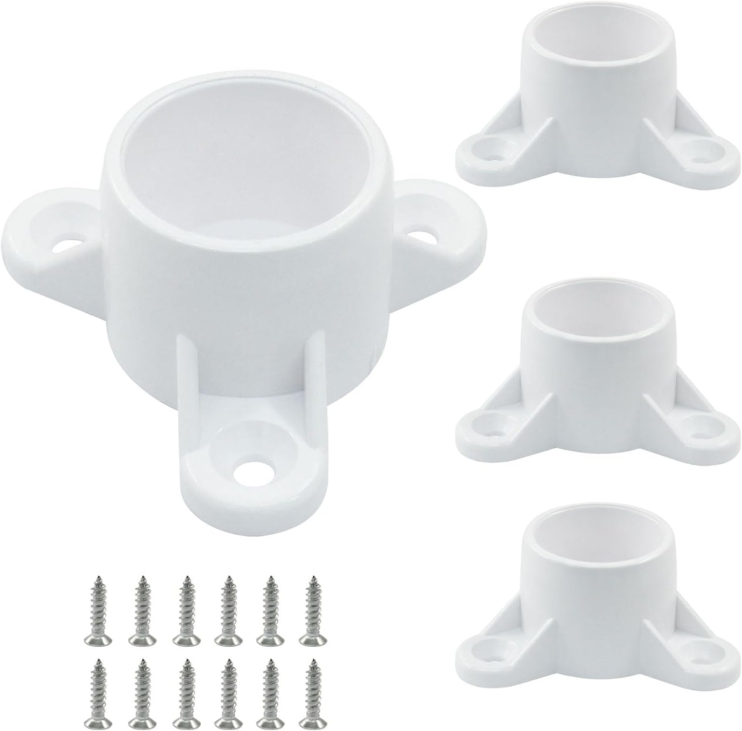 Soporte tubo PVC 3/4 4 Pzas para muebles