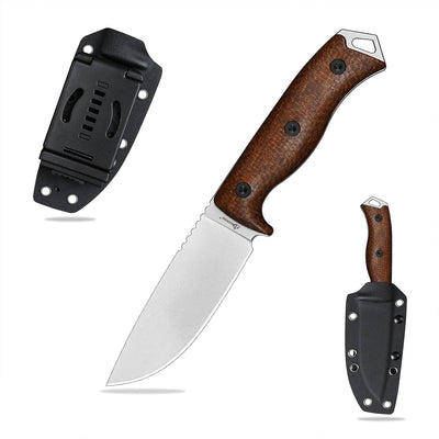 Cuchillo DC53 acero mango micarta funda kydex EDC camping