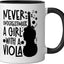 Taza Cerámica para Amante de la Viola Negro/Blanco