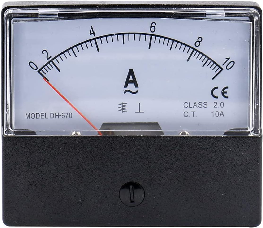 Amperímetro DH-670 AC 0-10A rectangular de panel