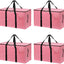 4 Pzas Bolsas Mudanza con Cremallera Asa Rosa