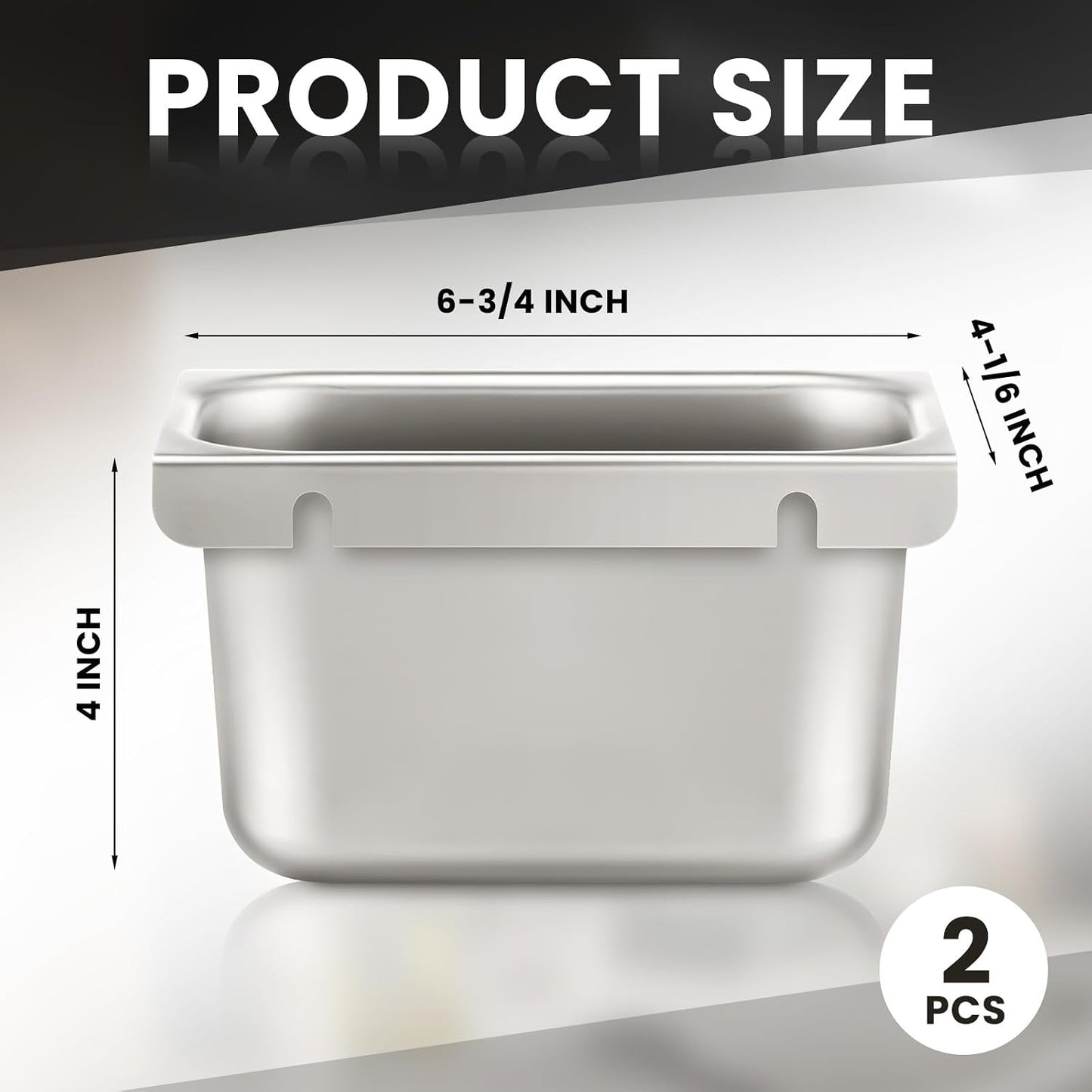 2 Soportes Tazas Grasa Acero Inox Campana 4pulg