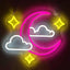 Letrero neón luna nube rosa para decoración dormitorio bebé