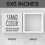 Letrero baño niños Stand Closer 5x5pulg decoración
