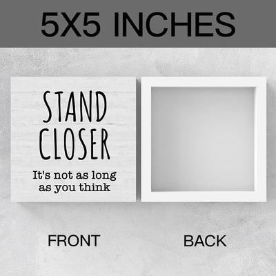 Letrero baño niños Stand Closer 5x5pulg decoración