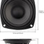 Altavoz coche 4pulg 2 vías puerta audio estéreo
