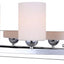 Lámpara de baño 4 luces cromo vidrio opalino
