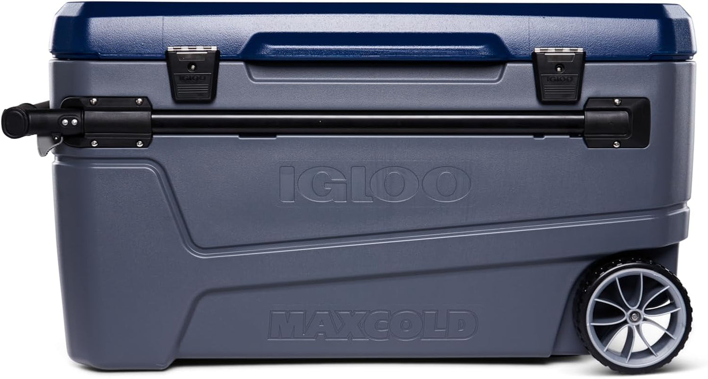 Hielera con ruedas 110qt aislada rígida