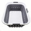 Cesta lavandería plástico plegable 42L 11gal blanco/gris
