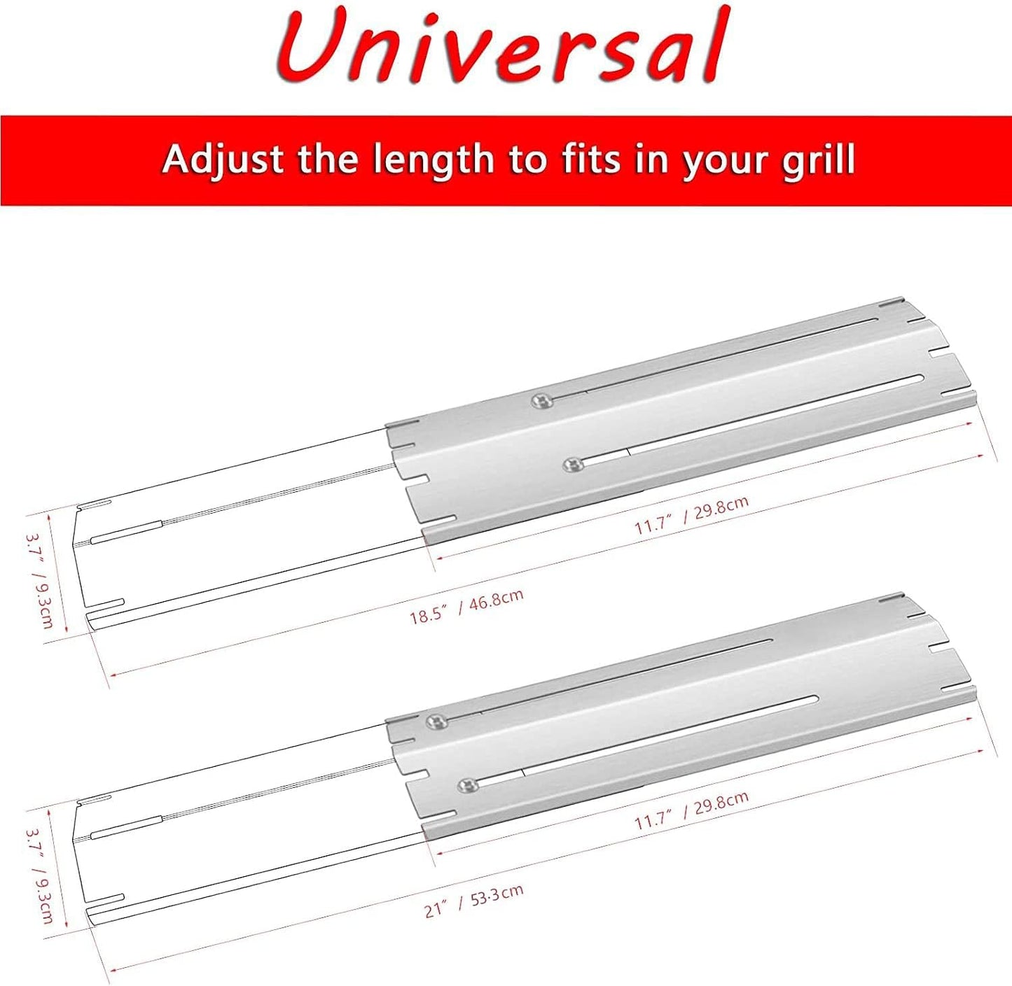 Protector acero inox ajustable parrilla 11.75-21pulg