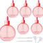 6 Botellas Vidrio Plano Rosa con Cuentagotas 2oz