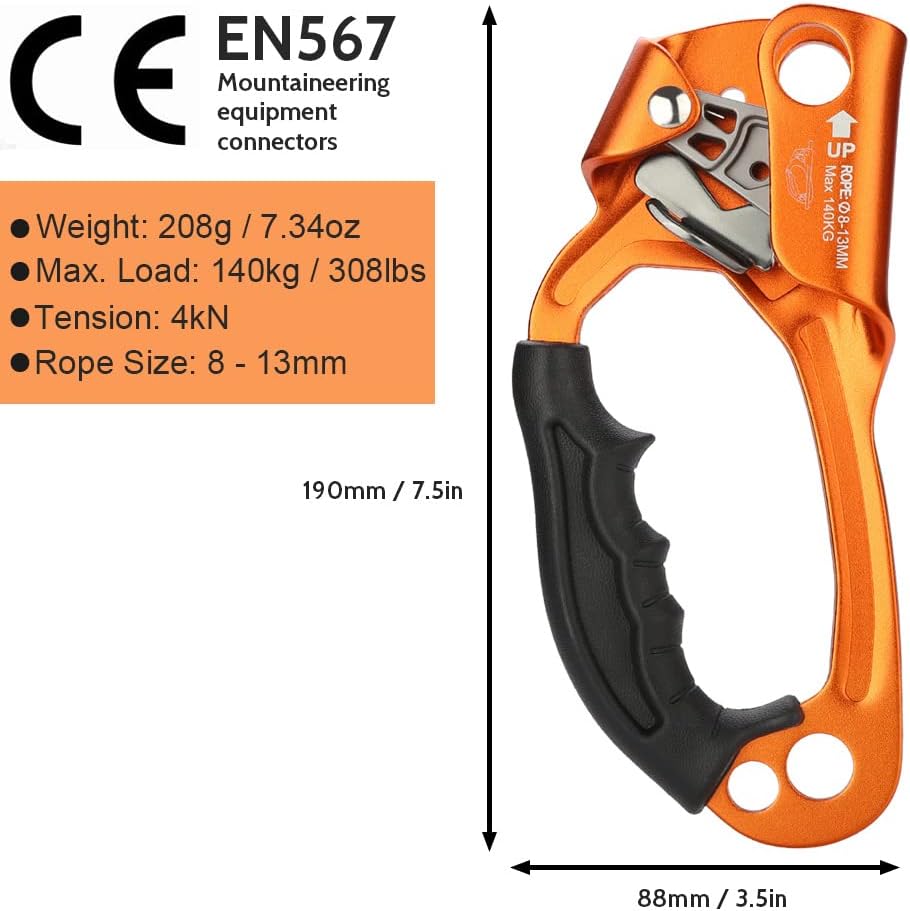 Ascensor cuerda escalada arbolista 0.512"
